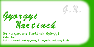 gyorgyi martinek business card